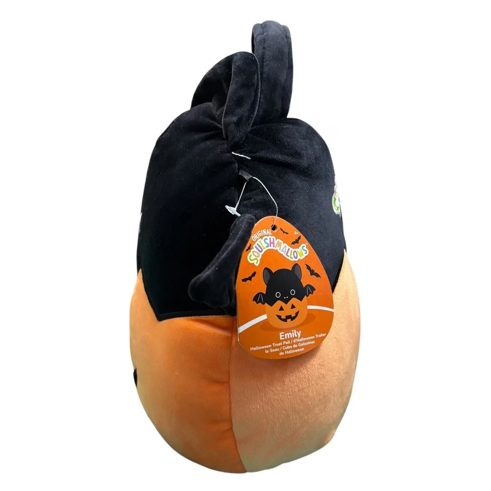 Squishmallows Emily Bat Pumpkin Halloween‎ Treat Pail Bag Plush Stuffed Animal